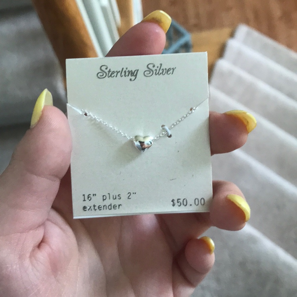 Childs Sterling Silver Heart Necklace